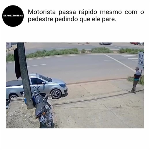 O carro quase atropelou o pedestre. Qual é a sua opinião em relação a isso 🤔. #noticia #news #transito