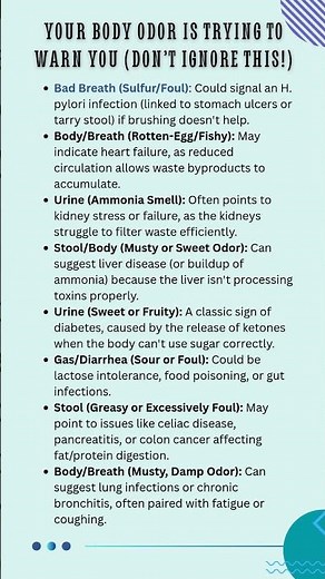 Your Body Odor Is Trying to Warn You (Don’t Ignore This!)