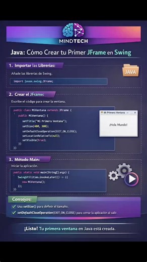 Cómo crear tu primer JFrame, programar no es tan complicado😉 #programacion #java #programming #tiktok #jframeform #tutorial #developpementpersonnel