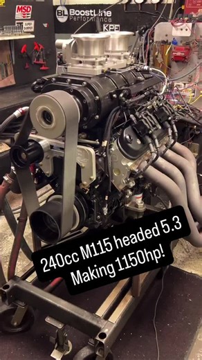The 240cc M115 has proven itself to be NO JOKE! Making excellent horsepower in NA applications and on this supercharged 5.3 cranking out over 1150 at 21psi! If you're looking to get the most bang for the buck out of your 5.3 the M115 is a GREAT option. #CarBuild #engineering #supercharged #motor #enginebuild