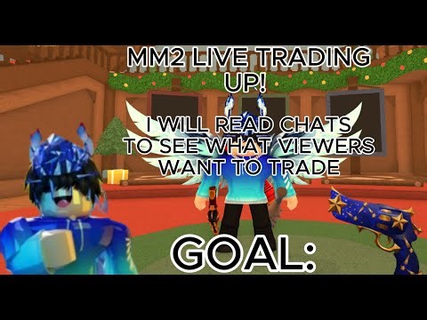 PLAYING MM2 Trading Up To Constellation Gun!