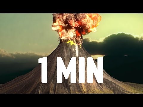 Volcano Eruption Countdown Timer | 1 Minute ⏱️