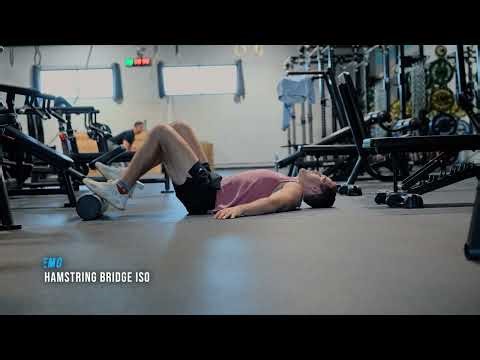 Foam roller hamstring bridge | Movement Demo
