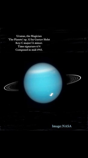 Uranus, the Magician. One can’t help but draw parallels between this piece and another great piece about magic: “The Sorcerer’s Apprentice” by Paul Dukas. The use of bassoons to introduce ‘magic’, the pattern of melodies that seem to indicate ‘magic spells’ and the unique way both pieces end. After all, the two composers were contemporaries. #classicalmusicians #anamariafusukommiditeaches #classical #classicalpiano #orchestra #classicalmusic #musicmajor #musicmajors #musichistory | PLAY MUSIC St