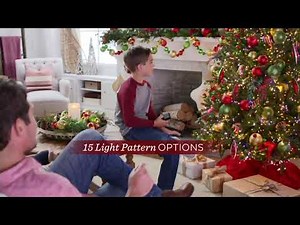 Santa's Best Multi-Function Flocked LED Microlight Tree on QVC