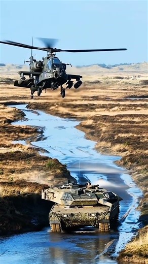 U.S. Army’s Deadliest Combo 🇺🇸 Boeing AH-64 Apache & Tank Strike with Brutal Force 🔥