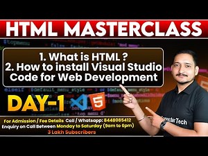 #1 HTML Masterclass | What is HTML? | How to install Visual Studio Code for web Development? | CTA