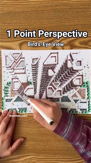 how to draw 1 point perspective #handdrawing #art