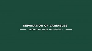 ME 800 Separation of Variables (example problem)