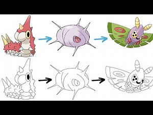 How To Draw WURMPLE CASCOON and DUSTOX POKEMON | Pokemon Evolution