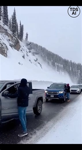 Dashcam Captures Avalanche Crashing Onto Colorado Mountain Highway as People Run for Safety Dashcam footage recorded on a mountain highway in Colorado shows a dramatic and dangerous moment as an avalanche breaks loose from a snow-covered slope and spills onto the roadway below. The video captures traffic slowed or stopped when a sudden wall of snow and debris begins cascading downhill toward the highway. As the avalanche reaches the road, several people who had exited their vehicles can be seen