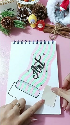 Easy Front Page Idea For Art 💚 #shorts #frontpage #ideas #anhhongcalligraphy