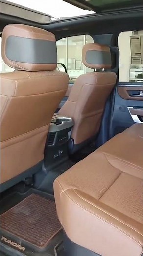 The Saddle Tan interior on the 2023 Toyota Tundra 1794 Edition is GORGEOUS #toyotatundra #tundra1794