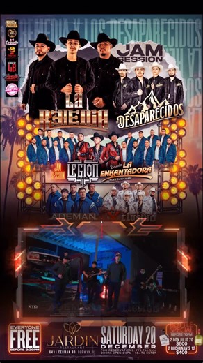 LB Music Ent 🅥 on Instagram: "🔥🚨 ESTE SABADO 20 DESDE CALIFORNIA “” LA REMEDIA “” SICK ASS JAM SESH CON LOS COMPAS DE “ DESAPARECIDOS “..!!! >>> TODO MUNDO GRATIS BEFOR 930PM