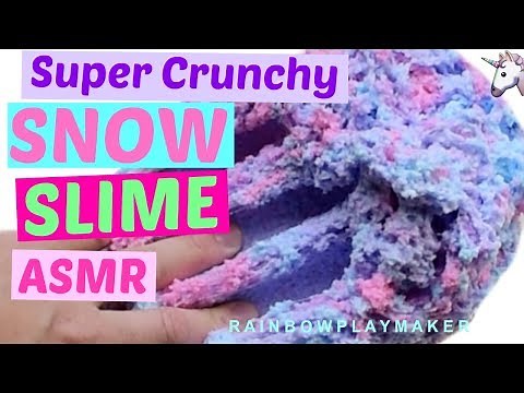 HOW TO MAKE SNOW FIZ SLIME DIY! THE CRUNCHIEST SLIME IN THE WORLD! CRUNCHY ASMR