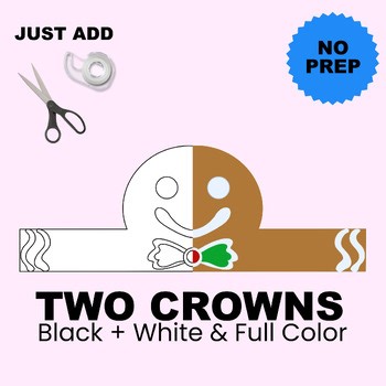 Gingerbread Man Crown / Mask / Costume / Christmas / Headband ** Two Crowns **