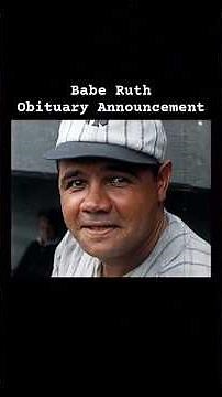 1948 Babe Ruth Obituary Announcement #yankees #baseball