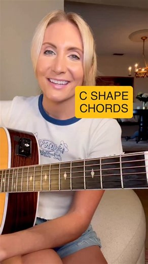 Caitlin Caggiano | Guitar Instructor on Instagram: "Rhythm Guitar Players! Let’s spice up the Key of C with these Open C Shape chord voicings! You can use the open C Shape for the 1 4 & 5 chord of the Key of C…so the C, F, & G chord. The best part…no barre chords needed. Now the F & G chord will include some “color tones” (notes outside of the 1 3 5), but these chords will still function as they should in the Key of C. Have fun with this! #learnguitar #guitarteacher #guitarlessons #femaleguitari