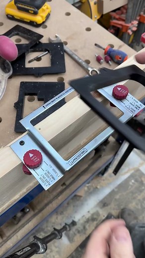 Hanging doors can be a real DIY challenge, but the HingeMate350 is the secret sauce for a pro finish. Featuring a durable steel template frame with adjustable cams for 1-3/4” and 1-3/8” door settings, it can be easily mounted to both the door and jamb. The kit includes a 1/2” router bit with tungsten carbide tip, a corner chisel for mortising 90° hinges, strikes, and latches, a hinge bit for pre-drilling centered holes, and versatile templates for routing hinge, strike plate, and latch plate mor