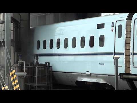 ＪＲ九州 Ｎ７００系新幹線 洗車場通過シーン