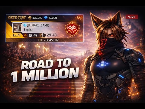🌿FREE FIRE LIVE🌿DAY 50🥵BR-RANK NEW SEASON-46 ROAD TO GRANDMASTER😎IN V BADGE LOBBY🎯ON LIVE