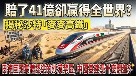 赔了41亿却赢得西方各国？揭秘沙特「麦麦高铁」：日德巨头集体认怂的沙漠禁区，中国基建凭什么翻盘？。#沙特铁路#硬核工程#海外基建#沙漠筑路#铁路奇迹#基建故事