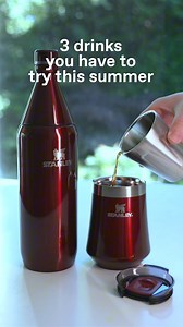 What's your Stanley 1913 Happy Hour order? Recipes Below Espresso and Lemonade 🍋 Stacking Beer Pint - 2 tbsp. Espresso Concentrate - 12oz. Lemonade Red Wine and Cherry Cola 🍒 Reserve Wine Tumbler - 1 part Red Wine - 1 part Cherry Cola - Maraschino cherries Bee’s Knees and Ginger 🐝 Can Cooler Cocktail Shaker - 1.5oz Gin - 1oz Fresh lemon juice - .5oz Honey - Add ice, shake - Top with Ginger Beer | Stanley 1913