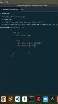Part 13- Logical operator mongodb practice question #mongodb #database #nosql #coding