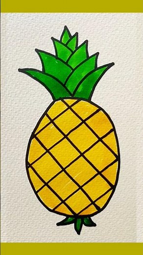 Easy Way to Draw a Pineapple