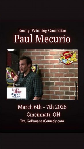 Paul Mecurio at Go Bananas Comedy Club (Cincinnati March 6 & 7 2026)