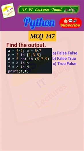Python MCQ 147, Object ID,Test Your Skills#python#pythonprogramming #pythoninterview#shorts#trending