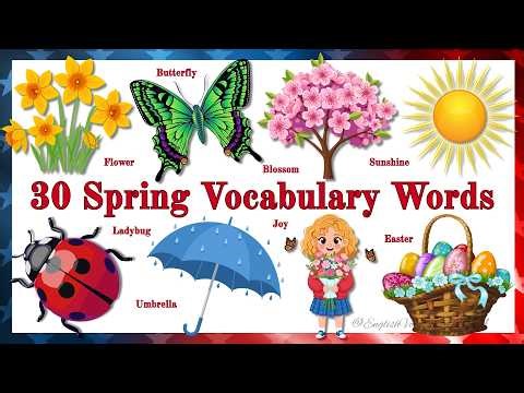 30 Spring Vocabulary Words | Learn English with Simple Sentences