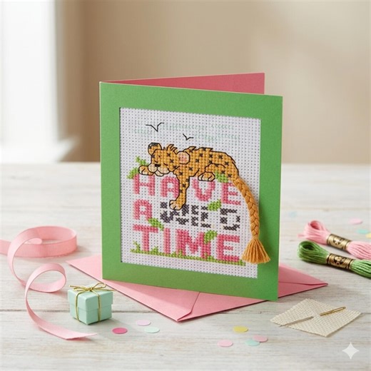 Animal Cross Stitch Card Patterns, Set of 4 PDF, Digital Download - Etsy