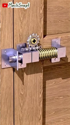 Genius Spring-Loaded Door Lock Design! ⚙️🔒