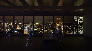 Chat robot communicating with people in the office