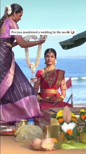 Pov:you manifested a wedding by the sea ⛵🪷🐚 south Indian wedding decoration @featurebright events.