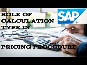 Calculation type in Pricing procedure