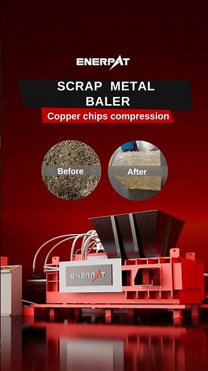 Transform Copper Chips into Profitable Blocks with ENERPAT AMB-H Scrap Metal Baler !