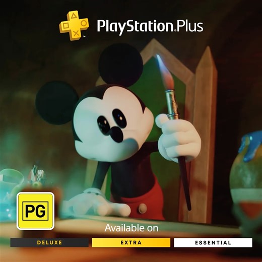 The Mouse is in the house 🖌️🎨 The painterly platforming of Disney Epic Mickey: Rebrushed is available as a PlayStation Plus Monthly Game. | PlayStation Asia