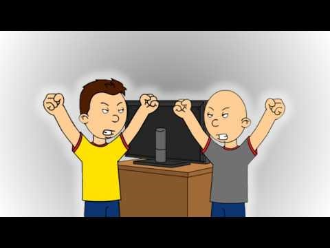 Classic Caillou Fights With Caillou Over The TV/Grounded