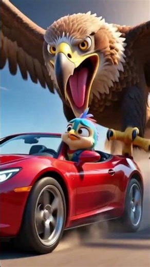 “Brave Bird vs Eagle – Funny Escape Scene”#funny#3d #ai