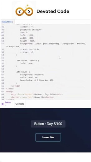 Button 05 /100 #coding #programming #gameplay #html #javascript #webdesign#shorts #buttons