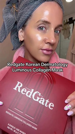 Glow at home with the Redgate Korean Dermatology Luminous Collagen Mask, a deep collagen power-boosting tear-off mask designed to help skin look firmer, smoother, and more radiant. This Korean skincare favorite applies as a gel, sets into a collagen layer, and peels away to reveal a refreshed, luminous complexion. Perfect for dull or tired-looking skin, this 9-pack collagen mask is an easy self-care upgrade for instant glow moments and spa-like results from home. #koreanskincare #collagenmask #g