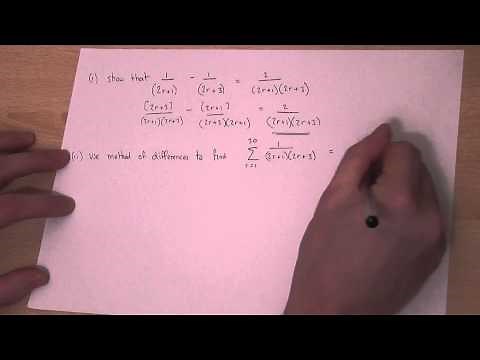 Summations : Method of Differences
