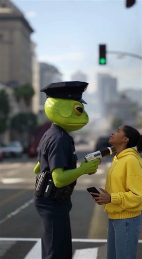 Frog Cop Deflected a Falling Car