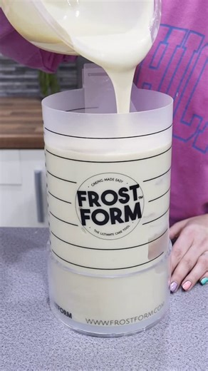 Frost Form® on Instagram: "Making tall cakes can be tricky because they lean and slide 😵‍💫 That’s just one of the reasons we love Frost Form!! Stack your cakes within the liner and crumb cutter for the most stable and straight cake and use our Extra Tall liner (sold separately) to make a gorgeous, straight, TALL cake with ease! Order worldwide on www.frostform.com 🥰"