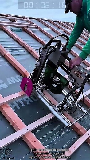 Automatic Nailer for Wooden Roof Frame Construction