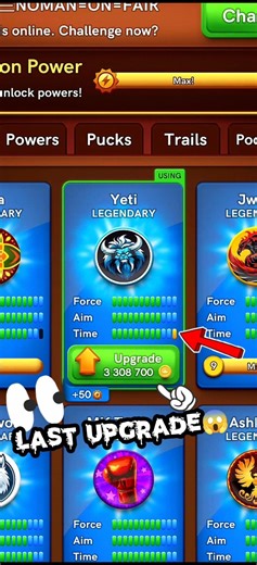 Yeti Legendary Max☠️ #kkgcarrom_2