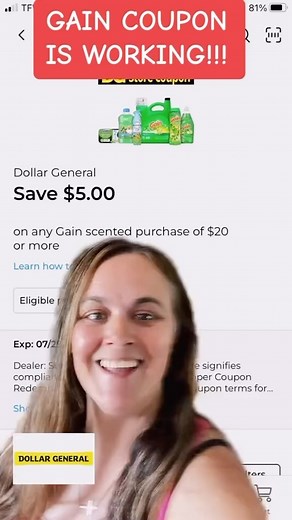 1.2K views · 452 reactions | The Dollar General Gain Coupon is...