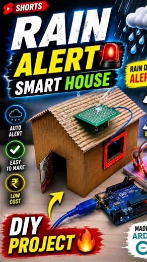 Rain Sensor Smart House using Arduino | DIY Project 🔥"